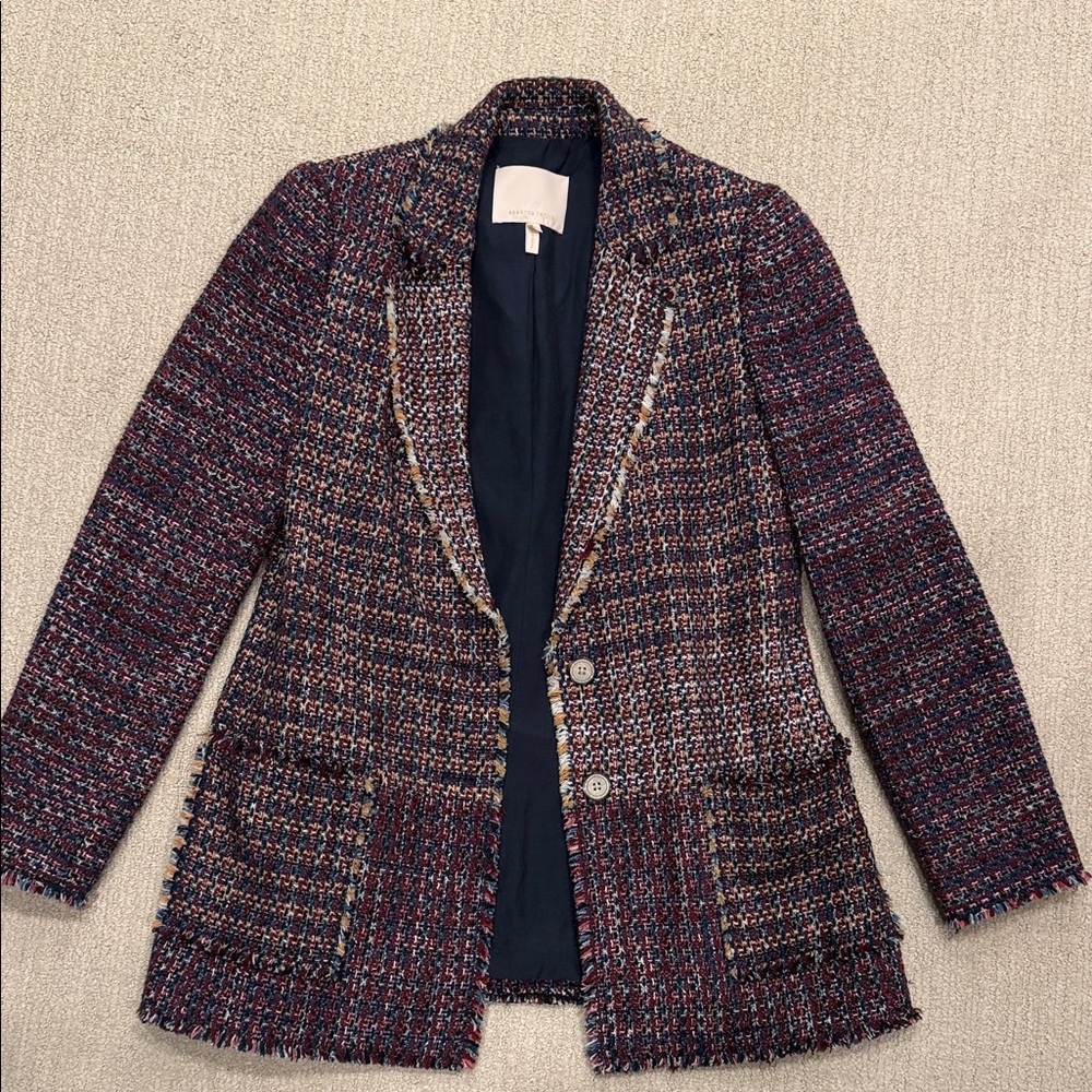 Rebecca Taylor Multicolor Tweed Blazer